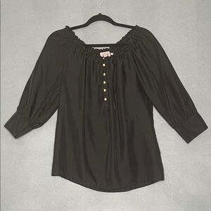 Juicy Couture silk blouse black sz 8